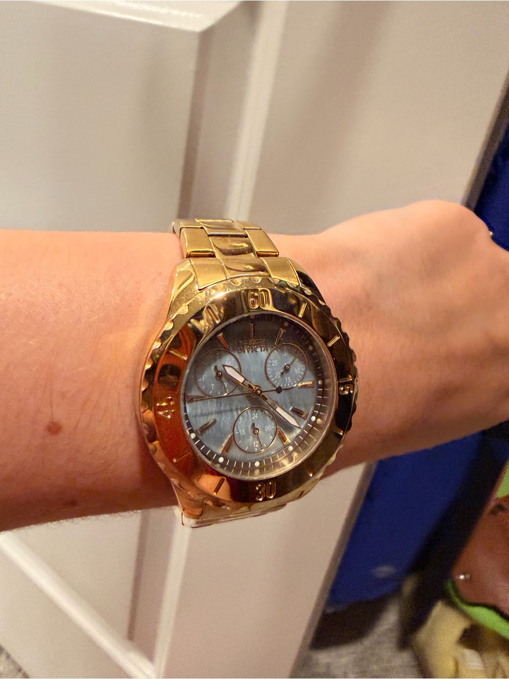 Invicta Gold-Tone Women’s Chronograph Watch with Mother-of-Pearl Dial - Picture 13 of 15